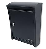 Penne(ペンネ) ポスト 郵便受け おしゃれ スティーリーポスト 【ポスト：アントラサイトブラック】 【レバー：シルバー】