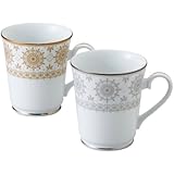 NARUMI(ナルミ) ペア マグカップ アウアンドプティ(Au&Pt) 280cc 2客セット 日本製 41377-33135