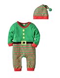 幼児 赤ちゃん ロンパース クリスマス スーツ 子供たち ジャンプスーツ - 0-2歳 赤ちゃん 服装 ロングスリーブ パジャマ BESBOMIG