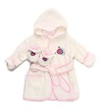 Spasilk 100% Cotton Hooded Terry Bathrobe with Booties, Pink Fish, 0-9 Months by Spasilk [並行輸入品]