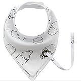 Cutelove ベビー　赤ちゃん　男女兼用　二層 　三角 スナップ　よだれかけ　防水　柔らかい　サイズ調整可能　出産準備　スタイ　全10色　綿製品（0-18M）