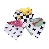 JIOLK ベビー ビブ よだれかけ かわいい 三角バンダナ 赤ちゃん 厚い スタイ スタイ出産祝い 調整可能 食事 スナップボタン 100％綿製 2層ガーゼ エプロン 新生児 かわいい 柔らかい 出