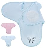 Wonder Miracle新生児赤ちゃんおくるみブランケット、ソフトエアコットンシンと通気性ベルクロSleeping Bag for Boy or Girl ブルー