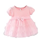 Cutelove 子供ドレス ワンピース 女の子 蝶結び付き チュチュドレス 半袖 可愛い 夏 赤ちゃん 素敵 おしゃれ ドレス 3色