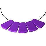 Lil' Jumbl Baby Teething Necklace | Organic Food Grade Silicone | BPA-Free (Purple) [並行輸入品]