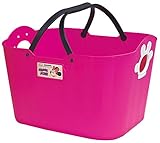 錦化成 収納 かご やわらかキャリーバケツCS37 ミニーマウス チェリーピンク