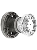Lafayetteロゼットドアセットwith Flutedクリスタルノブ、in 7 Finishes D02-K286G-VCT-620