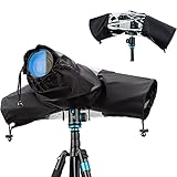 JJC カメラレインコート レインカバー カメラ+レンズのサイズ≤18x14x34cm 二重防水 ソニー Sony A7IV A7RIV A7RIII A7RII A7R A7SIII A7SII A7S A7III A7II A7 RX10 M4 M3 M2 A6600 A6500 A6400 A6300 A6100 A6000 A99II A99 A77II キャノン 富士フィルム オリンパス パナソニックなど適用 ミラーレス 一眼レフ 用 防水レインコート 透明窓 戸外撮影 防雨 防塵 ブラック