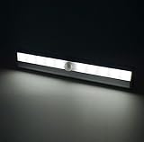 lightuproモーションセンサークローゼット、10-ledバーライトキャビネットライトDIYスティックオンプッシュライトポータブルワードローブ/階段/ステップライトセーフライト/バー/磁気ストリッ