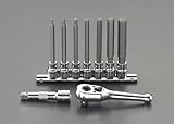 エスコ 3/8"DR[Hexagon]ビットソケットセット EA617G-42