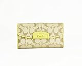 コーチ 財布 Coach Wallet Ashley Signature Sateen/Leather Trim Checkbook Case [並行輸入品]