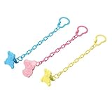 3個の赤ちゃん幼児幼児ダミーおしゃぶりスーザ乳首シールドチェーンクリップホルダー