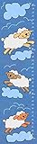 Green Leaf Art Growth Chart, Sheep and Clouds [並行輸入品]