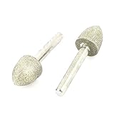 uxcell ダイヤモンドバー 60mm シルバートーン メタル 球状 2個入