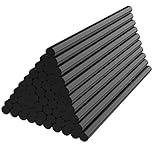 MerryNineホットグルーガンスティック、7mm*200mm*100本、グルーガン用のホットメルトグルースティック、DIYアートクラフト修理用接着スティック (100, 黒い)