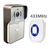 EBELL ATZ-DBV01P-433MHz One-Key WIFI Doorbell 720P Support Max. 64GB TF Card [並行輸入品]