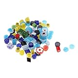 Tachiuwa 20g ミッレフィオーリ ガラス フュージング ガラス ルース ビーズ クラフト DIY, 混合1