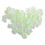 NSSTARシルクローズ花びらウェディングイベントと紙吹雪ブライダルパーティーフラワーガール装飾用(ホワイト+グリーン、500枚入り)