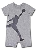 (Jordan) ジョーダン ベビー Jumpman Big Logo ロンパース (3-6M (3-6ヵ月頃 65-70cm), 灰黒) [並行輸入品]