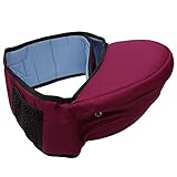 GoodsLand 【お尻が置ける】 抱っこひも ベビー キャリア 15kgまで 簡単装着 負担軽減 バックル + マジックテープ (レッド) GD-WAISTCR-RD