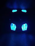 Kairaku車型ソーラー2×2LED（4LED） 青色『点滅タイプ』道路鋲、路肩鋲、階段ランプ【 省エネ 】【 耐久性 】アルミ合金車庫駐車場