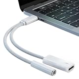 KKLM USB Type C to 3.5mm オーディオ変換アダプター USB Type-C 3.5mmイヤホンジャック オーディオ充電 2in1 変換アダプター DAC内蔵 24bit 96kHz HiFi品質 PD 60W急速充電 同時使用 音量調節 通話 音楽再生 マイク リモコン対応 ノイズ低減 プラグアンドプレイ Type-C機器対応