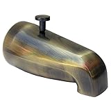 LASCO 08-1053 Bathtub Spout with Rear Lift Diverter, Antique Brass Finish [並行輸入品]