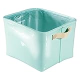 Remy Patent Storage Bin for Bathroom, College Dorm, Spa - Medium, Mint/Gold