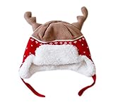 暖かい帽子ニット帽子プラスベルベットの耳の保護の帽子は色エルク柄のスペル