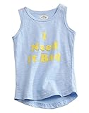 Plus Nao(プラスナオ) タンクトップ ノースリーブカットソー ランニング 子供服 トップス 夏 女児 男児 女の子 男の子 キッズ KIDS 小学生 100 ライトブルー