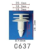 パネル (トリム) クリップ リベット GM ゼネラルモーターズ系 ドア用 PF-C637 10個
