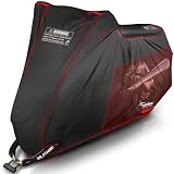 Kaedear(カエディア) バイクカバー 耐熱 二層 300D/190T アメリカン 大型 750㏄/1100㏄ ～ バイク カバー 盗難防止 厚手 高耐久 撥水 ウェザーシールド・エキゾーストガード KDR-C1-4L (260×155×115)