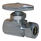 LASCO 06-7275 Straight Stop Valve, Standard Duty, 1/2-Inch Iron Pipe Inlet X 7/16-1/2-Inch Slip Join