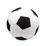 柔らかい　ソフト　サッカーボール ぬいぐるみ　おもちゃ　クッション　黒　20cm