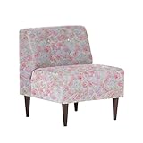 arne ソファ 一人掛け アームレス 日本製 完成品 Lunch 3×3 ピオニー ダークブラウン脚 ピンク