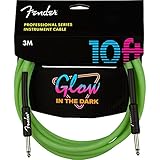Fender シールドケーブル Professional Glow in the Dark Cable, Green, 10'