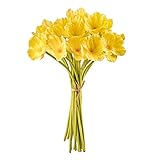 Feyarl® 枯れない虞美人　グビジンソウの造花　ヒナゲシの造花　手作りブーケ インテリア飾り 本物みたい　フラワーアレンジ (イエロー)