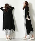 【Next house】マタニティ マキシ ワンピ ＆ ロング カーディガン 2点 セット (ブラック × グレー)