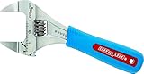 Channellock 6SWCB Slim Jaw Adjustable Wrench, WideAzz Jaw Opening of 1.34" and Code Blue Grip for Co