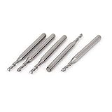 uxcell エンドミルカッター　ストレート　シャンク　 加工用カッター　タングステン鋼　2枚刃 5本入り