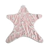 GreForest Cute Starfish Infant Sleeping Bag Flannel Baby Swaddle Newborn Infant Sleepsack Wearable S