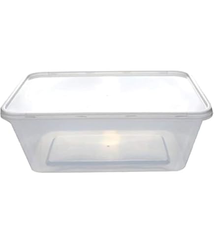 Amazon｜テイクアウト容器 汁漏れに強い PP四角容器 500ml 500個 (50個