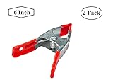 6 Inch Heavy Duty Spring Clamp Pack Of 2 - Easy Grip Ergonomic Handle- For Gripping, Camping And Sec