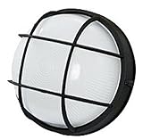 NICOR Lighting 50120BK Round Outdoor Wall Mount, 10", Black [並行輸入品]