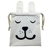 Kicode ミニ 子供用キャンバスキッズバッグ かわいい屋外動物パック 耳スウィートストレージバッグバックパック