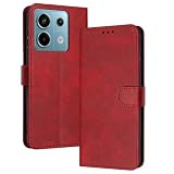 Redmi Note 13 Pro 5G ケース 手帳型 Vlimus POCO X6 5G ケース カード収納 耐衝撃 レッドミーnote 13 Pro 5G ケース ポコ X6 5G ケース 耐久性 指紋防止 スタンド機能 POCO X6 ケース ウエストバックルマグネット式 防水 レッドミーnote 13 Pro 5G スマホケース Redmi Note13 Pro 5G カバー レッド