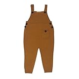 サロペット パンツ キッズ 子供 女の子 ロンパース ロングパンツ オーバーオール プレゼント hibote ブラウン 90cm