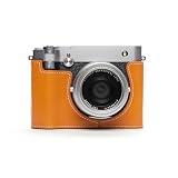 TP Original FUJIFILM GFX100RF 専用 オープナブルタイプ ハンドメイド本革 ボディケース 互換 電池交換便利 底面開閉 ハンドメイド本革ハーフカメラケースバッグカバー (ブラック)