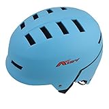 DealMuxアウト中空デザインPVC屋外の安全自転車ヘルメット23-25インチブルー