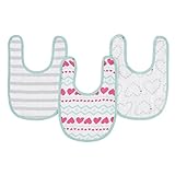 aden by aden + anais (エイデン バイ エイデンアンドアネイ) 【日本正規品】モスリンコットン リトルビブ3枚入り light hearted J706